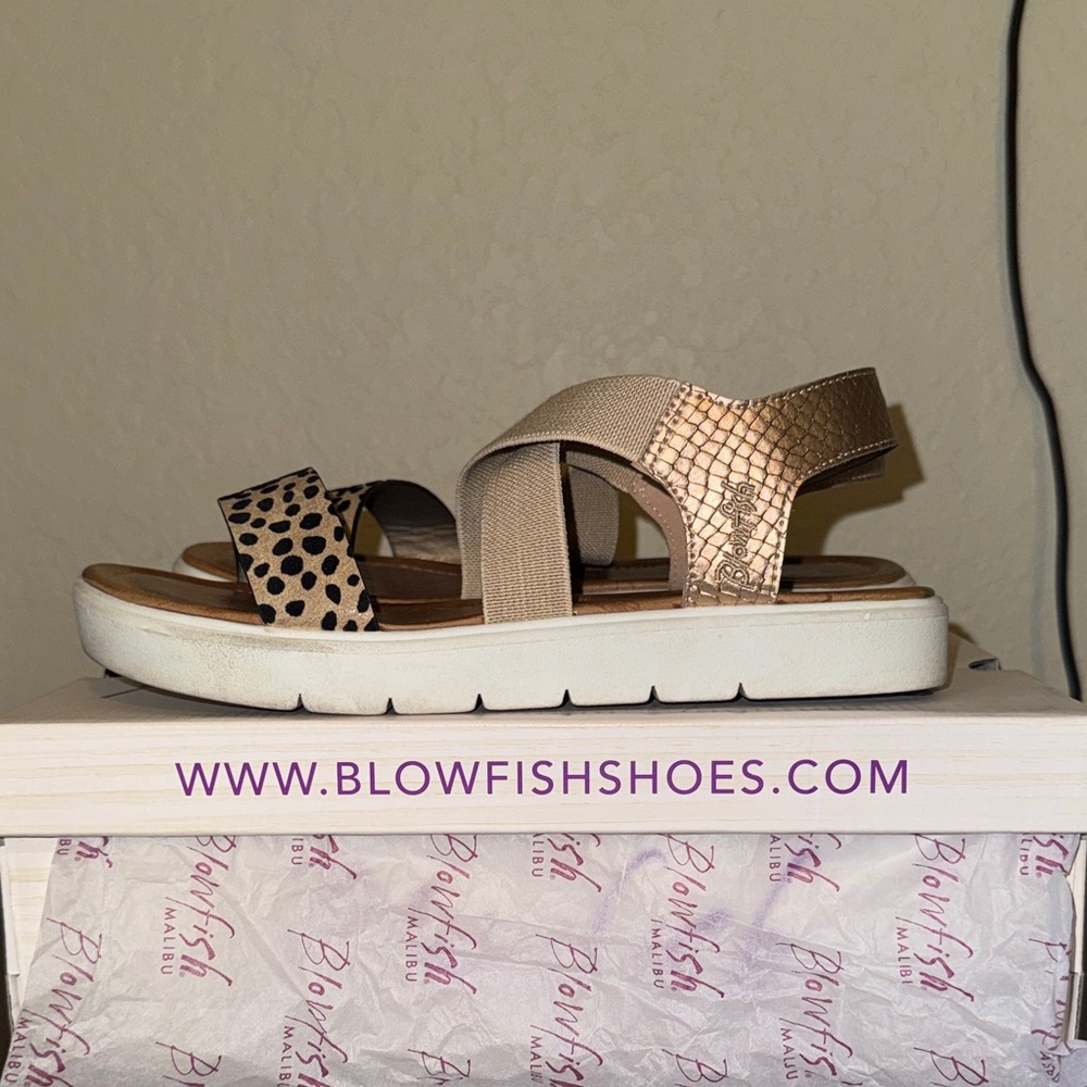 Blowfish Malibu Sandals with Animal Print